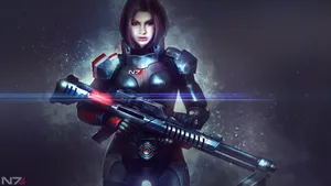 Commander Shepard: Galactic Savior Wallpaper