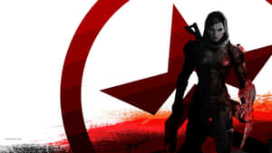 Commander Shepard, The Fearless Female Leader In Mass Effect Wallpaper