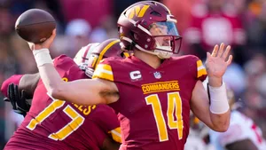 Commanders Quarterback Action Shot Wallpaper