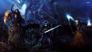 Commanding An Undead Army In D&d Wallpaper