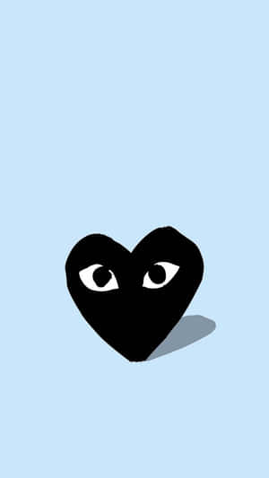 Comme Des Garçons Black Heart Blue Wallpaper