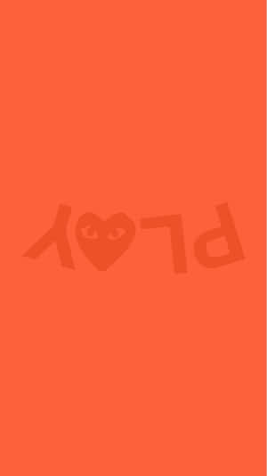Comme Des Garçons Play Orange Logo Wallpaper
