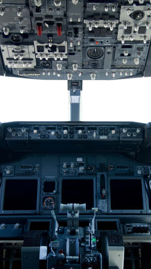 Commercial Airplane Cockpit View Wallpaper