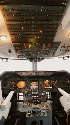 Commercial Airplane Cockpit View Wallpaper