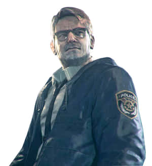 Commissioner Gordon Looking Over Gotham City And Batman-signaling In Action Wallpaper