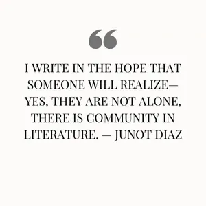 Community In Literature_ Quote_ Junot Diaz Wallpaper
