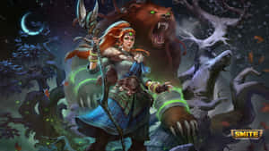 Compete In Epic Battles And Claim Goddesses' Powers In Smite Wallpaper