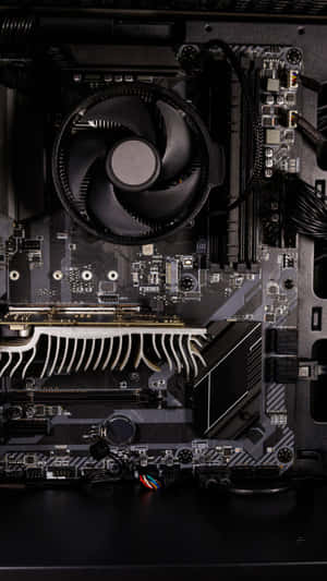 Computer Motherboard Closeup Wallpaper