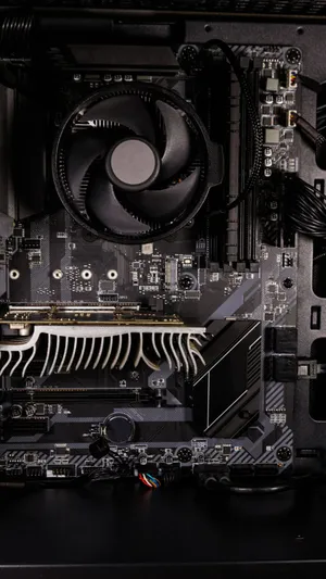 Computer Motherboard Closeup Wallpaper