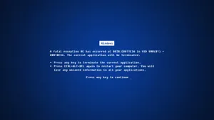 Computer Screen Blue Error Wallpaper
