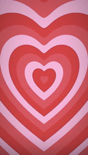 Concentric Hearts Pattern Wallpaper