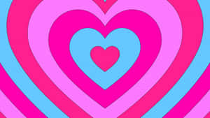 Concentric Hearts Pattern Wallpaper