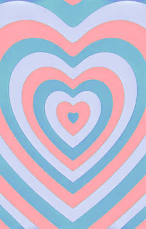Concentric Hearts Pattern Wallpaper