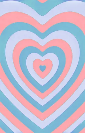 Concentric Hearts Pattern Wallpaper