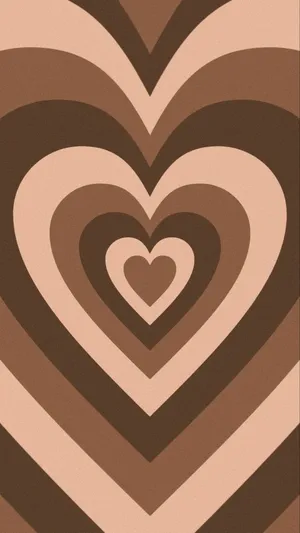 Concentric Hearts Pattern Wallpaper