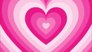 Concentric Hearts Pink Aura Wallpaper