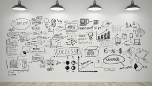 Conceptual Doodles Illustrating Project Management Strategies Wallpaper