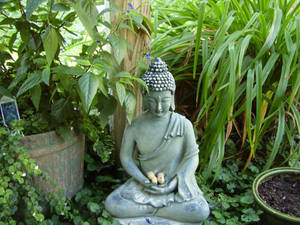 Concrete Statue Of Buddha Hd Wallpaper