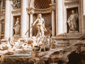 Concrete Structure Of Trevi Fountain Wallpaper