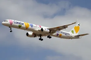 Condor Airlines Airplane Colorful Hearts Wallpaper
