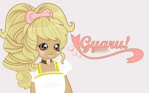 Confident And Stylish Gyaru Enjoying A Summer Day Wallpaper