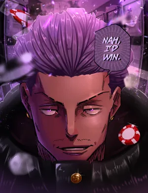 Confident Anime Character Winning Statement Wallpaper