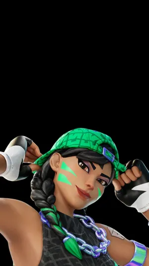 Confident Gamer Girl Portrait Wallpaper