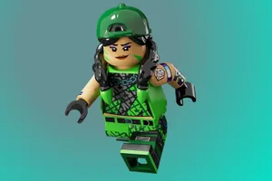 Confident Lego Figure Champion Aura Wallpaper