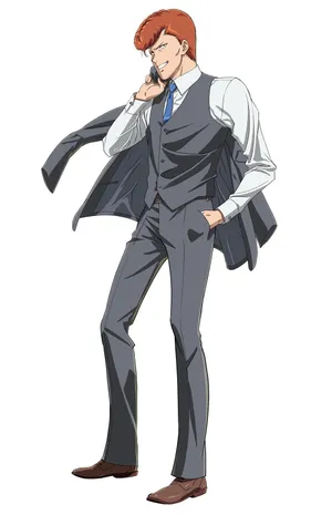 Confident Manin Suit Wallpaper