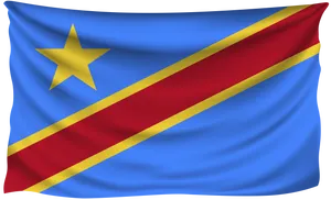Congo Aesthetic Blue Flag Wallpaper