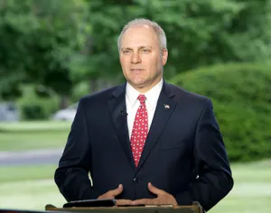 Congressman Steve Scalise In Mid-gesture During A Speech Wallpaper