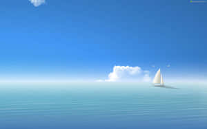 Connect With Nature And Enjoy The Vastness Of The Blue Horizon. Wallpaper