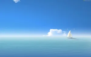 Connect With Nature And Enjoy The Vastness Of The Blue Horizon. Wallpaper