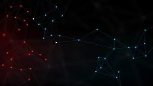 Connected Blue And Red Dots Wallpaper