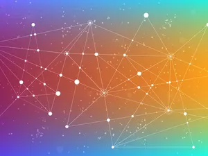 Connected Geometric Shapes Wallpaper