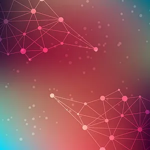 Connected Red Dots Wallpaper