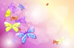 Connecting With Nature - Graceful Butterfly Art Wallpaper