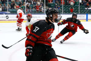 Connor Bedard Canadian Hockey Player Action Wallpaper