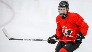 Connor Bedard Team Canada Hockey Practice Wallpaper
