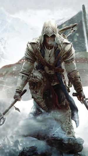 Connor Kenway In Action During The American Revolution Wallpaper