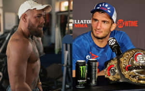 Conor Mcgregor And Gegard Mousasi Side By Side Wallpaper