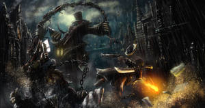 Conquer A Boss In Bloodborne Wallpaper