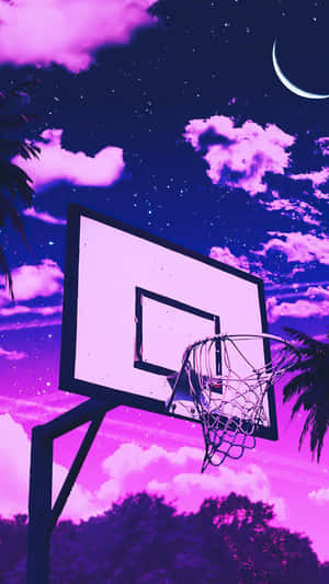 Conquer The Court With This Eye-catching Pink Basketball Wallpaper