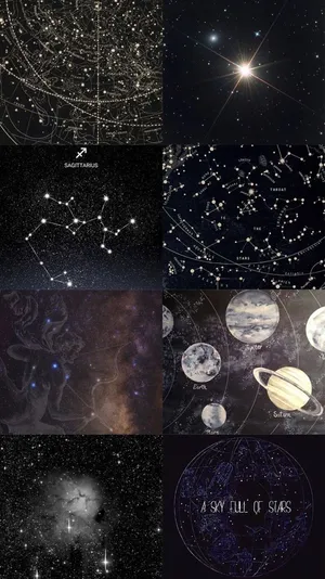 Constellations Grid And Astrology Iphone Wallpaper