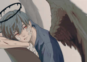 Contemplative Anime Angel Wallpaper