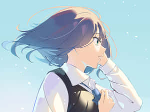 Contemplative Anime Girl Profile Wallpaper