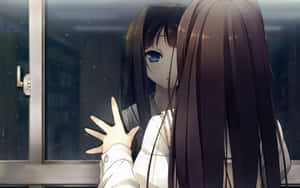 Contemplative_ Anime_ Girl_ Rainy_ Window Wallpaper