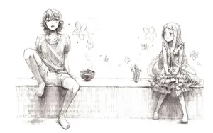 Contemplative_ Duo_ Sketch Wallpaper