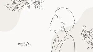 Contemplative_ Figure_ Amongst_ Foliage_ Line_ Art.jpg Wallpaper