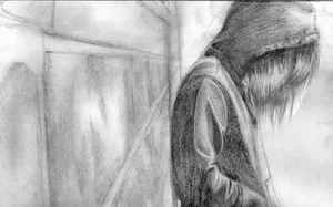 Contemplative_ Figure_ Sketch Wallpaper